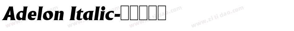 Adelon Italic字体转换